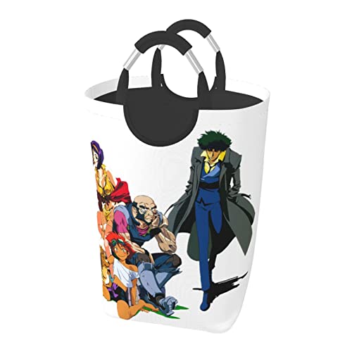 でおしゃれ 大容量 洗濯かご カウボーイビバップ (4) ランドリーバスケット ランドリーかご 洗濯かご 衣類収納ボックス 撥水加工 取っ手付き 四角形 ランドリーバスケット 収納便利