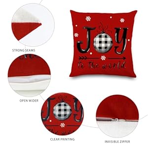 4pcs Christmas Pillow Covers 18x18 Inch Red Pillow Covers Xmas Decorations Buffalo Tree Truck Merry Christmas Pillows Winter Holiday Farmhouse Seasonal Throw Case Decor for Sofa Couch 4pcs Christmas Pillow Covers 18×18 Inch Red Pillow Covers Xmas Decorations Buffalo Tree Truck Merry Christmas Pillows Winter Holiday Farmhouse Seasonal Throw Case Decor for Sofa Couch