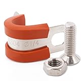 Phoenix Top-Notch Tools 25 Pack 1/4 inch 304 Stainless Steel Red Silica Gel Rubber Cushioned Cable...