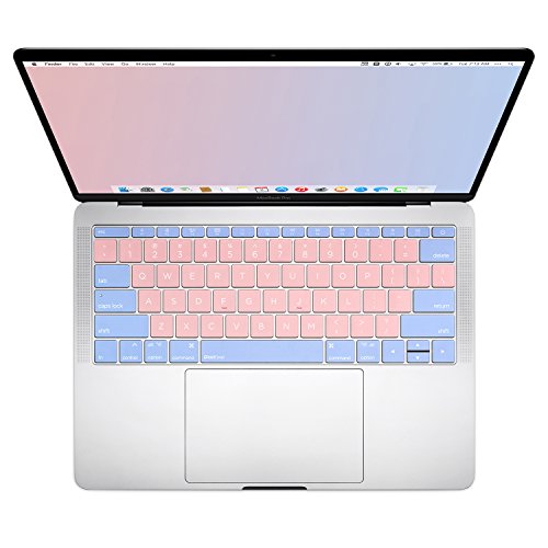 Uppercase Ghostcover Pop Premium Ultra Thin Keyboard Protector For 2016 2017 2018 Macbook Pro With Function Keys Macbook 12, A1708, A1534 (Bubble Gum-Baby Blue/Rose Pink) #TOP2