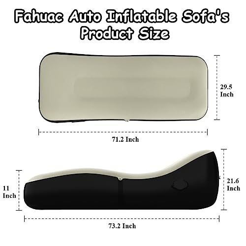 Fahuac Auto Inflatable Lounger Air Sofa, Portable Auto Inflatable Couch Air Sofa Bed Lazy Lounger Chair Cozy Sleeping Camping Sofa Bed for Outdoor and Indoor Use
