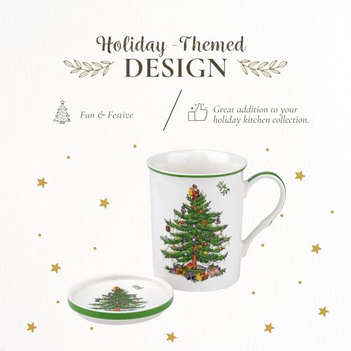 Set de 2 Mugs y Posavasos Christmas Tree Spode 12 Oz miniatura 4
