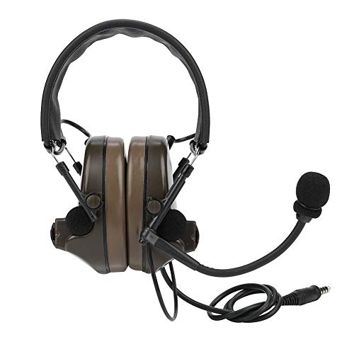 NDNCZDHC C2 Tactical Headset, Outdoor Adjustable Foldable Wired Earmuffs, Microphone Headset for Combat Games