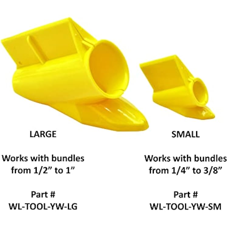 Yellow Loom Tool Kit - Cable Insertion for Bundles from 1/4 to 1 (1 Small Tool + 1 Large Tool)