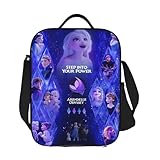 Bolsas de almuerzo térmicas personalizadas Frozen Elsa Princess para mujer contenedor animado niños escuela caja comida bento regalos deportivos al aire libre