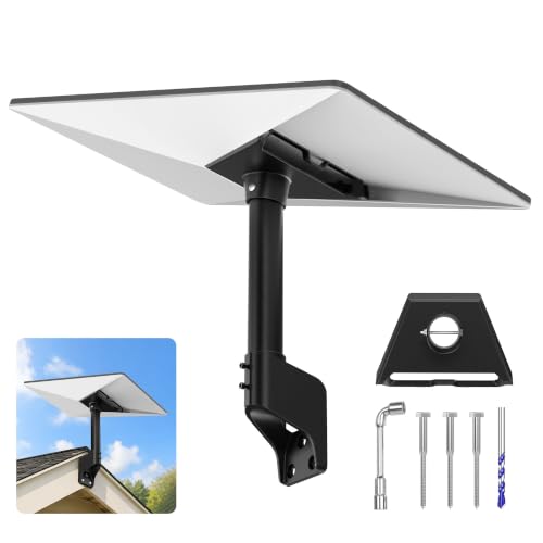 Standard 4/4X Mount for Starlink 360 Adjustable Gen 3 Dish Wall Mount with Aluminum Adapter Rust-Resistant Roof and Eave Mounting Kit for Outdoor Use