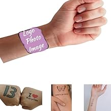 ملصقات الوشم المؤقتة المخصصة للإهداء - اصنع الوشم المؤقت الخاص بك - ملصقات الوشم للرجال والنساء-نص الصورة، م
