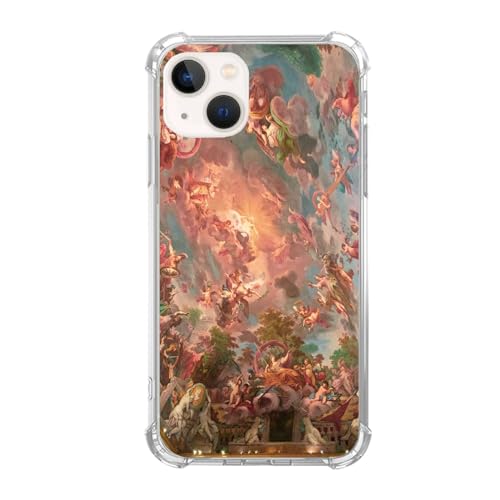 Renaissance Angel Art Phone Case Compatible with iPhone 13，Renaissance Iconic Painting Cool Teen Woman Girl Boy Case for iPhone 13,Shockproof TPU Bumper Protective Case