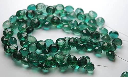 Quartz vert chrome perle oignon 10-11mm briolette facettée LKBEADS création bijoux