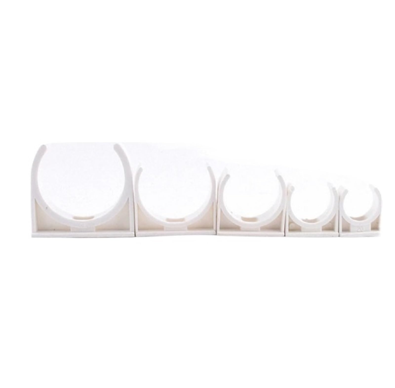 Plastic Clamps， Brake Pipe Clips wat U-Shaped PVC Clamp Pack of 10 Multicolor 20-63mm(White,32mm)