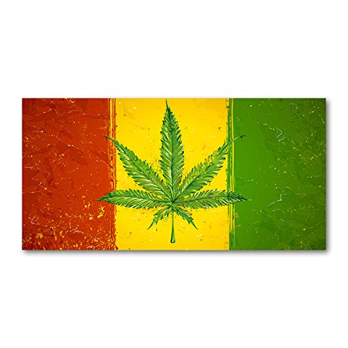 Tirages sur toile Drapeau Rasta Tulup 120x60 cm grand tableau décoration murale multicolore