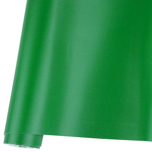 Ramya Smooth Solid Color Green Faux Leather Sheets 1Rolls 12"X53"(30cm X 135cm),Faux Leather is Great for Handmade DIY Craft Projects, Bows,Leather Earrings (Green)
