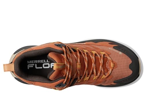 Image of Merrell Moab Speed 2 Mid GTX Shoes for Men - Gore-TEX Technology - Mesh Lining and Upper Clay 8.5 M