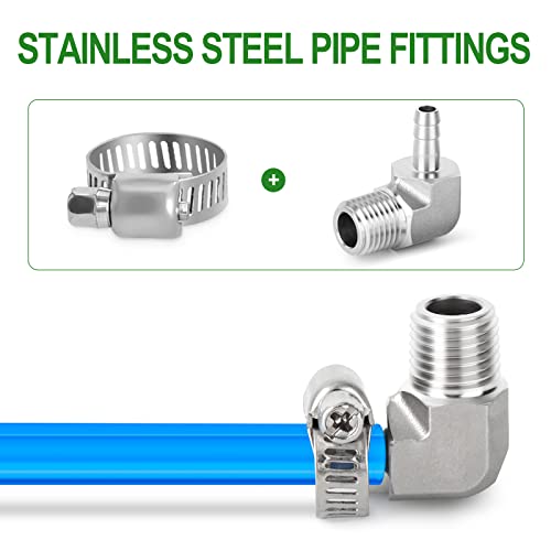 2x Edelstahl 90° Schlauchverbinder 4mm - Perfekt Für Kraftstoff, Luft & Wasser Im DIY-Bereich