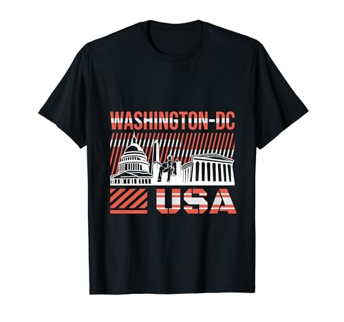 Washington DC Skyline Silhouette City Trip USA Cadeau T-Shirt