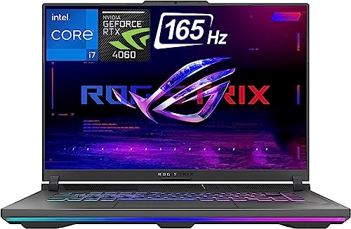 Image of ASUS ROG Strix G16 Gaming Laptop 2023 Newest, 16 inch FHD 165Hz Display, Intel Core i7 13650HX up to 4.9GHz, NVIDIA GeForce RTX 4060, 64GB DDR5 RAM, 2TB SSD, Wi-Fi 6E, Bluetooth, Windows 11
