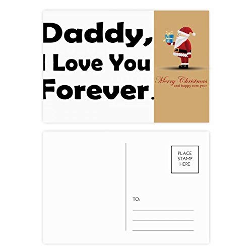 Cartes postales Love You Dad citation Père Noël collection de correspondance premium