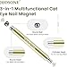 JODSONE 3-in-1 Cat Eye Magnet Nail Art Tool,Cylindrical & Ball Magnet Nail Art Pens, Multi-Effect Magnets for Cat Eye Gel Polish DIY at Home Salon(Magnet Only, No Gel Included)