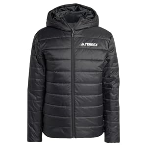 adidas Men's Terrex Multi Essentials CLIMAWARM Insulated Hooded Jacket, Black, S