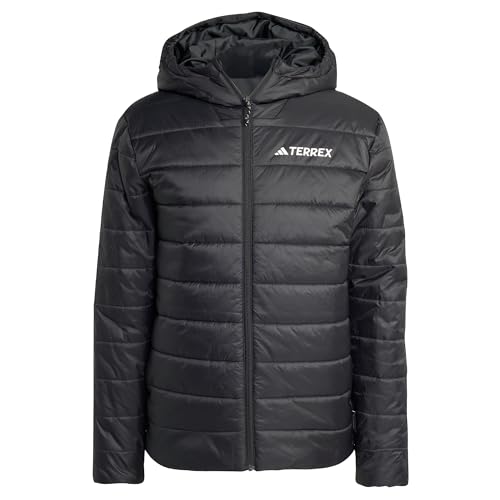 adidas Herren Terrex Multi Essentials CLIMAWARM Insulated Hooded Jacket, Black, L