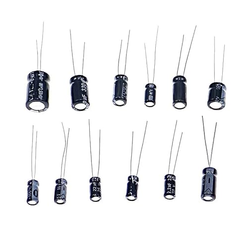 AARTERZZA 120pcs 12Value Electrolytic Capacitors Assortment Kit Mixed 1uf 2.2uF 3.3uF 4.7uF 10uF 22uF 33uF 47uF 100uF 220uF 330uF 470uF