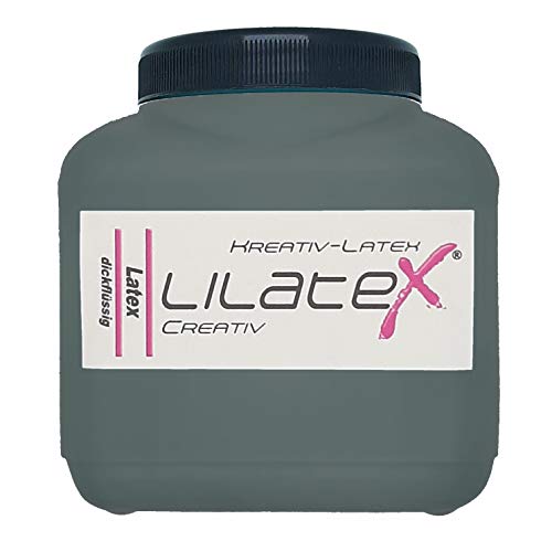 Lilatex 1 Liter farbiges dickflüssiges Flüssiglatex/Farblatex/Latexmilch - dickflüssiges Naturlatex (schwarz) Cover