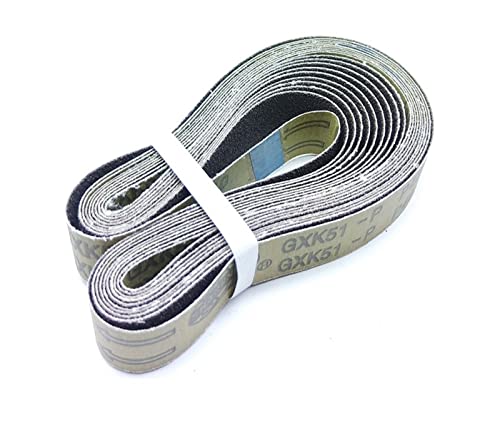 easytooly 10pcs 762 * 25mm Abrasive Sanding Belt on Metal Belt Grinder GXK51 for Weld Outside Conditioning(180#)