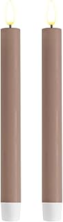 ReWu Deluxe Homeart - Velas (2 unidades, 15 cm), color rosa