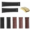 Ewatchparts 20mm Leather Watch Band Strap Compatible With Rolex Daytona 16519 116520 Gold Buckle Short Medium