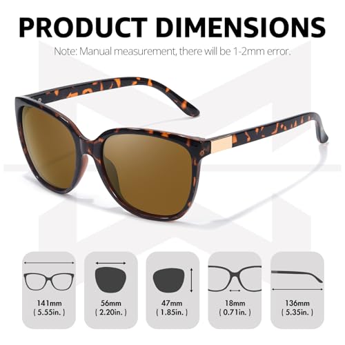 Myiaur Trendy Polarized Sunglasses for Women Men, Classic Retro Designer Style Sun Glasses UV400 Protection4