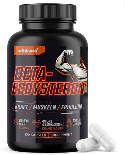 Beta Ecdysteron, 1200mg | Hohe Reinheit Ecdysterone Supplement für Muskelaufbau, Fitness & Kraftsport, 120 Vegane Kapseln