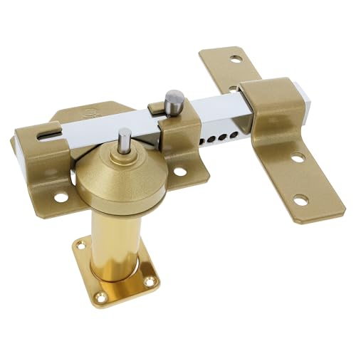 Amig - Cerrojo de Sobreponer para Puertas con Cilindro de Seguridad y Pestillo de Apertura - Acero - Acabado Martelé - Cilindro 70 mm - Incluye 5 Llaves de Punto - 105 x 170 mm