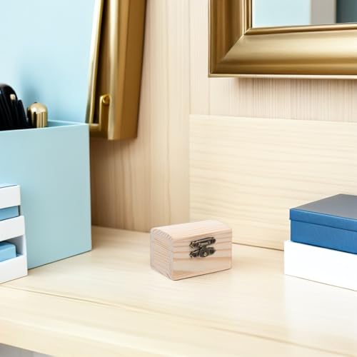 Coffret en bois brut à charnières pour ranger les petits objets sans risquer de les perdre - 6