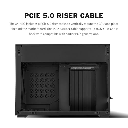 Image of Lian Li A4-H2OA5 Mini-ITX PC Case, Triple-Slot Mount GPU, Aluminum Exterior & SPCC Steel Interior, 240mm AIO, SFX Sandwich Layout, PCIe 5.0, Supports SFX /SFX-L PSU - A4H2OA5 Silver