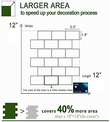 Stickgoo 10-Sheet Peel And Stick Backsplash, White Subway Tile Stick On Backsplash For Kitchen (Thicker Design) #TOP6
