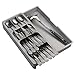 KAKUNM Besteckkasten für Schubladen Besteckeinsatz Küche aus Größenverstellbarer Küche Organizer 38X30X6CM, Grau