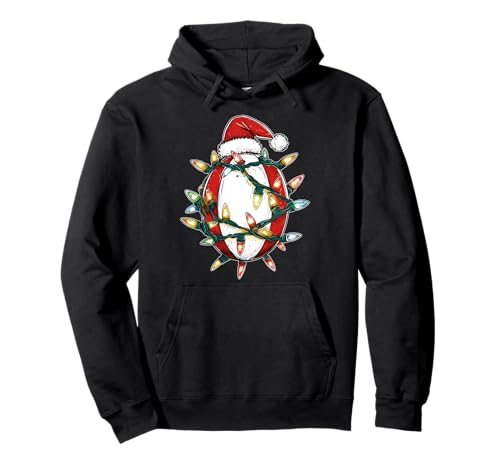 Weihnachtsmütze mit Rugbyballspieler-Team-Motiv Pullover Hoodie