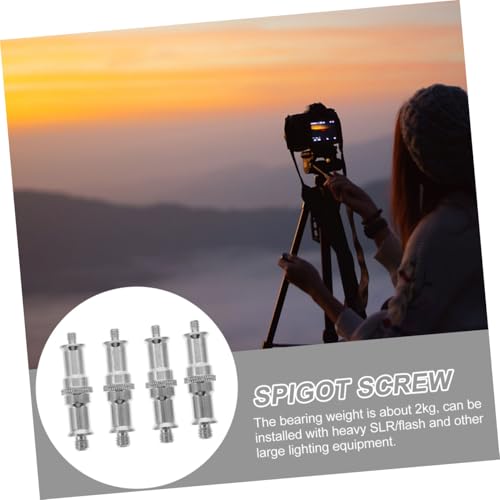 Image of 1 /4 to 3 /8 Screw Adapter 4Pcs Stainless Steel Standard Camera Mount
