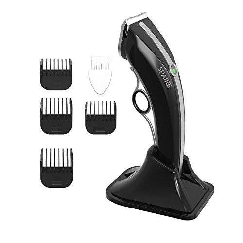 Spaire Hair Clippers Cordless Beard Trimmer Kit Antirust Ceramic Blade Rechargeable Non-slip Circle Handle for Men, Kids, Pet Grooming