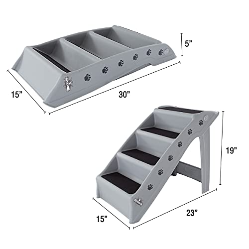 Petmaker 80-PET6017 Dog Stairs - Pet Stairs With 4-Step Design For Beds, Couches, Cars - Pet Steps For Puppies, Kittens, And Small Pets By Petmaker  thumb #1