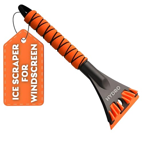 HYDRO Ice Scraper with Wide 11cm Blade Efficient Scratch-Free Ice Snow And Frost Removal For Car And Truck Windscreen And Windows.