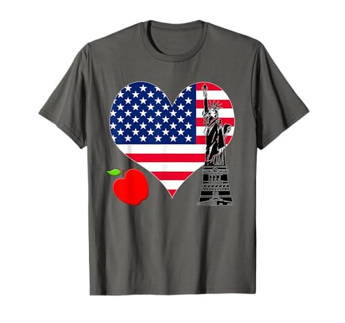 I Love NY Tシャツ NEW YORK アメリカ国旗 BIG APPLE Tシャツ