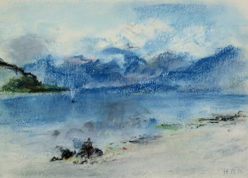 Impression Tableaux Graffiti Art Mural Lac Majeur SERENDIPITP Poster de Qualité Premium 60x90cm