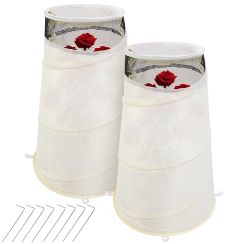 Purple Star 2 Pcs Pop Up Rose Cones for Winter Protection 20 x 13 x 9 Winter Rose Collars Protective Cover Freeze Protection Roses Bush Cover for Protecting Against Frost Wind and Animals Eating