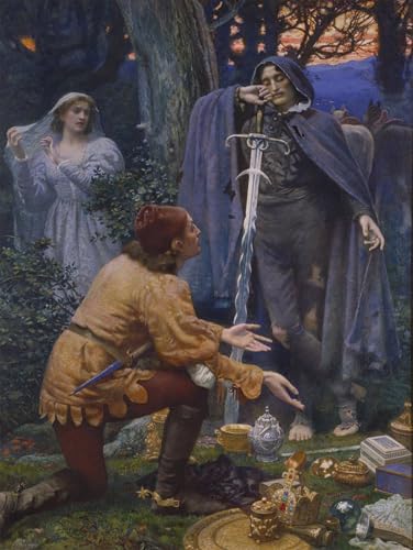 Peinture murale Bertuccio d'Edward Robert Hughes affiche toile murale 60x90cm