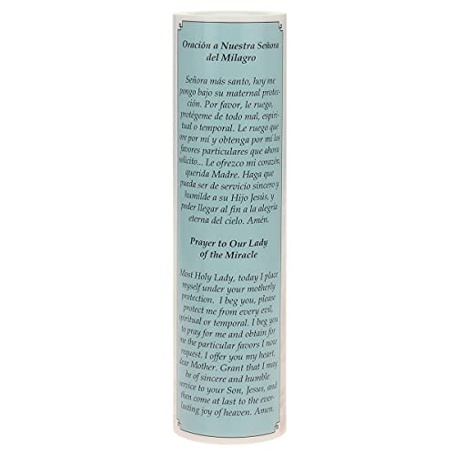 The Saints Collection Lady Of Miracles Flickering Led Prayer Candle With Timer, Prayer In English And Spanish, Religious Gift Ideas For Mothers Day, Fathers Day, And Birthdays #TOP2