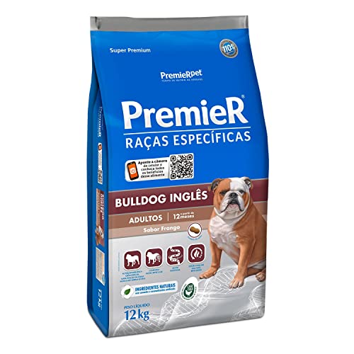 Ração Premier Raças Específicas Bulldog para Cães Adultos, 12kg Premier Pet Raça Adulto,