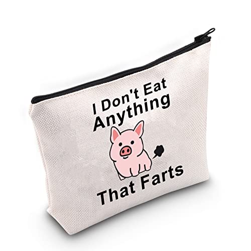 Vegan Cosmetic Bag Vegetarian Survival Kit I Don't Eat Anything That Farts Makeup Bag Animal Lover Gift Vegan Gift (Farts) - Image 2