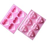 Antihaftbeschichtung und einfache Reinigung: Dieses Silikon-Herzbackform ist antihaftbeschichtet und flexibel, lassen sich die gleichmäßig geformten Kuchen leicht lösen. Nach der Verwendung lässt sich die Form einfach wieder reinigen