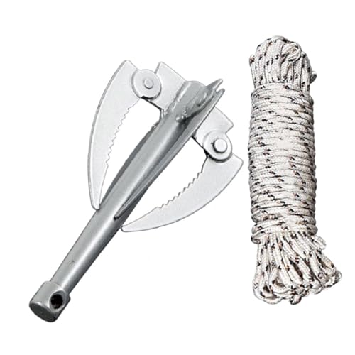 JOINPAYA Herramienta De Eliminación Acuática Plegable De Acero Inoxidable para Estanques Al Aire Libre, Acuático con Mango Negro, 18cm x 21cm, Limpieza De Lagos y Jardines